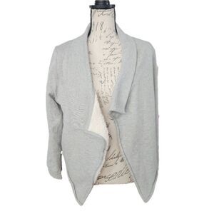 Olive and Oak Ladies Gray Sherpa Lined  Cardigan Sweatshirt - Size Large